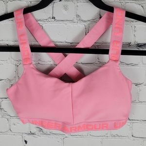 UNDER ARMOUR | spellout strap padded athletic sports bra